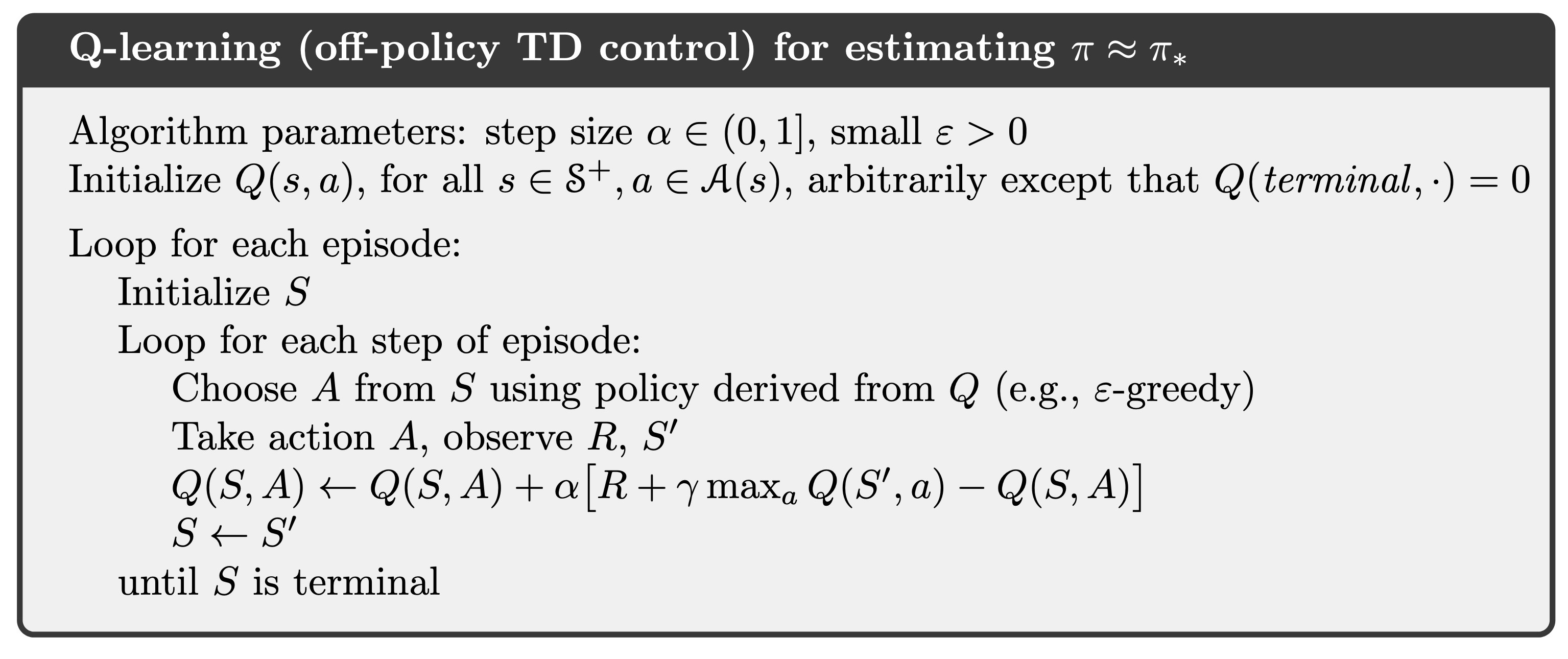 Q-learning algorithm